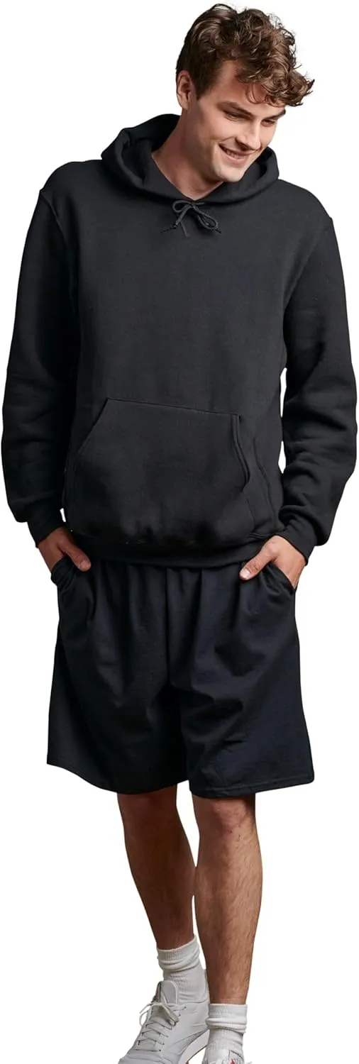 Russell Athletic Men's Relaxed Fit 9" Cotton Shorts with Pockets, Adjustable Elastic Waist, Sizes S-4X