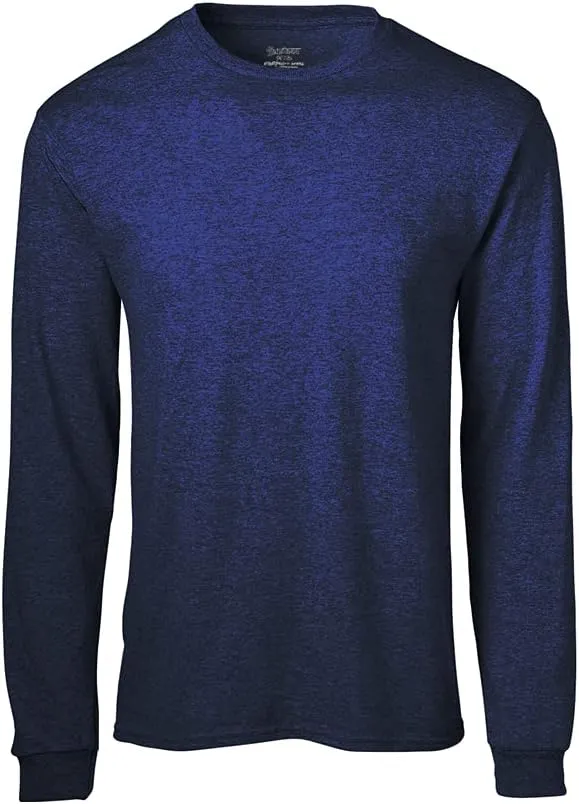 Soffe mens Midweight Cotton Long Sleeve T-Shirt, 1 & 2 Packs