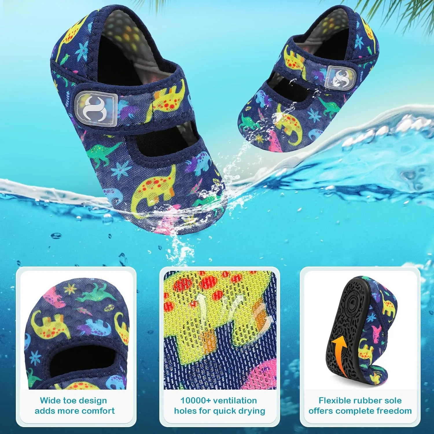 Toddler Water Shoes Baby Boy Girl Beach Swim Shoes Quick Dry Barefoot Socks Shoes Summer Slide Sandals