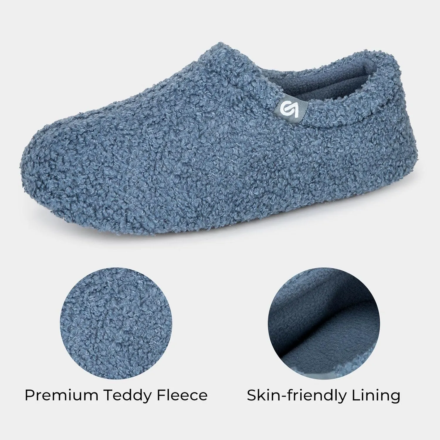 VeraCosy Women's Fuzzy Teddy Slippers Lightweight Memory Foam Indoor House Shoes