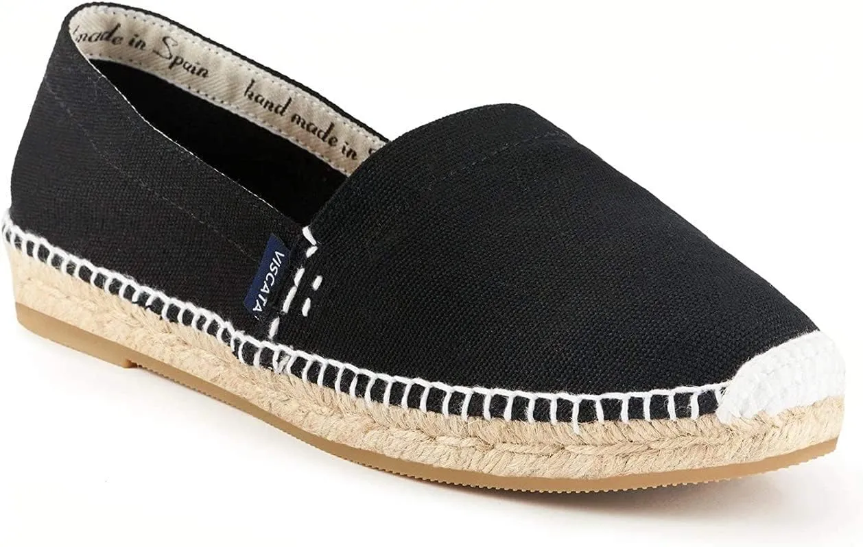 VISCATA Begur Canvas Slip On Espadrilles Handmade 2  Heel Men's Espadrilles with Breathable Cotton Canvas and 100% Natural Jute Insole for All Casual Occasions