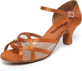 Women's Ballroom Dance Shoes Character Shoes, Latin Salsa Dancing Shoes for Women, Cross Strap Dance Heels, Black