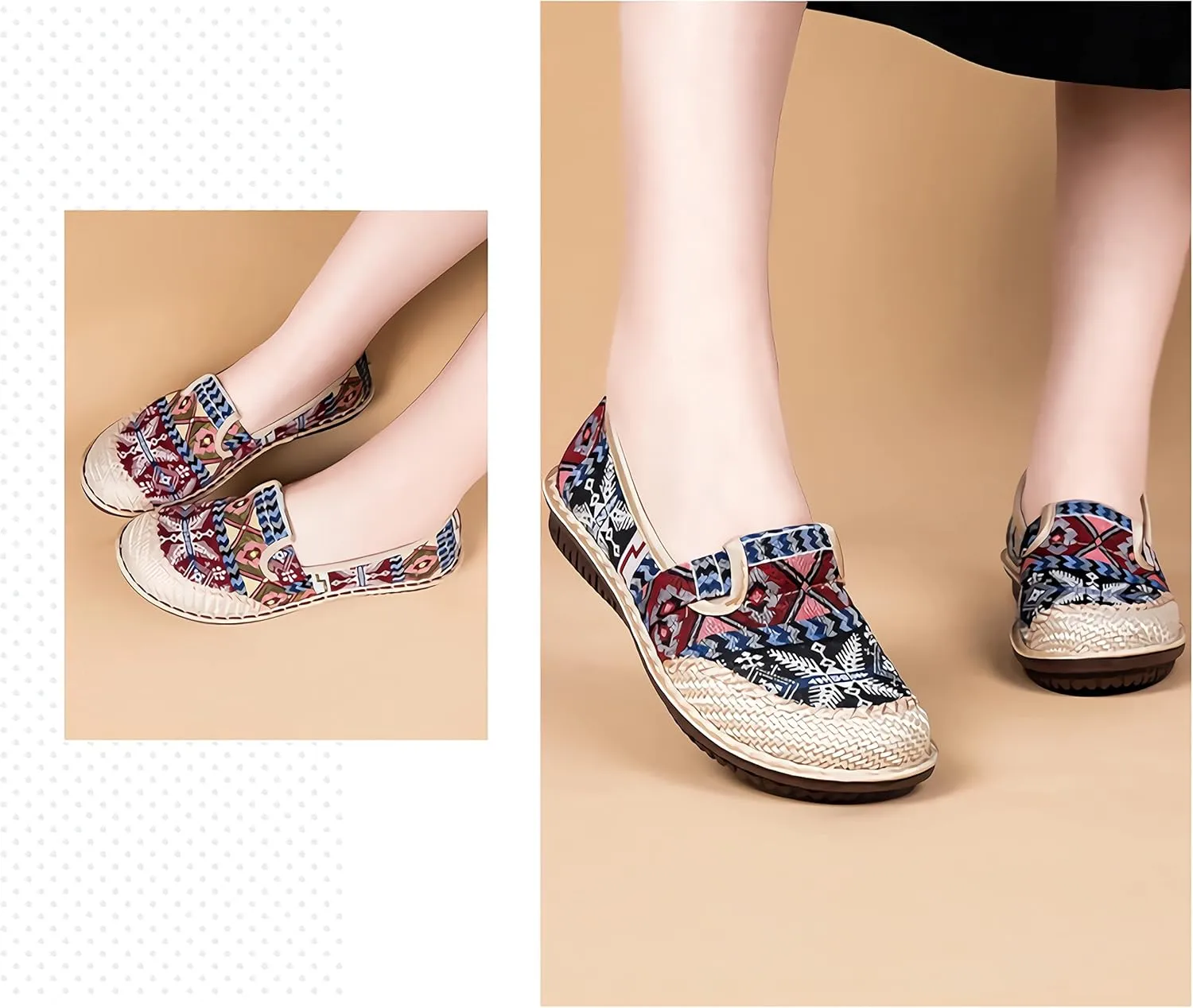 Women's Casual Canvas Loafer Slip On Lightweight Comfort Travel Walking Espadrille Flats Shoes
