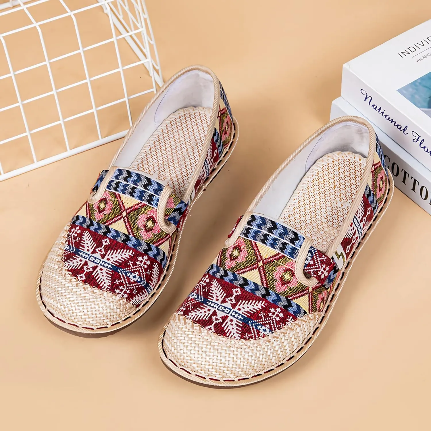 Women's Casual Canvas Loafer Slip On Lightweight Comfort Travel Walking Espadrille Flats Shoes