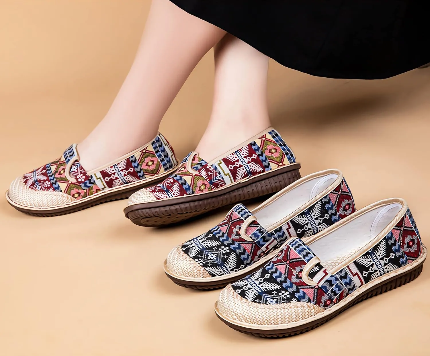 Women's Casual Canvas Loafer Slip On Lightweight Comfort Travel Walking Espadrille Flats Shoes