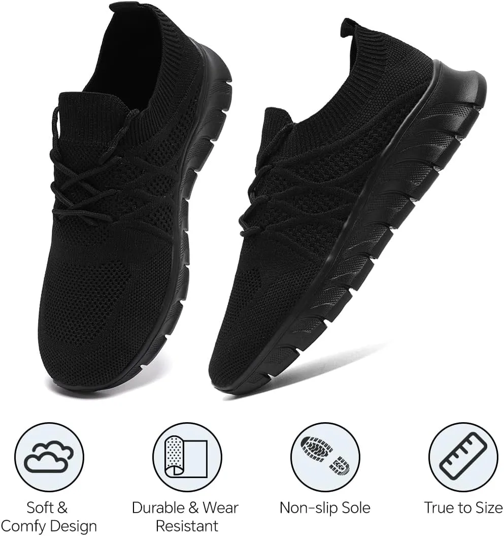 Womens Running Shoes Casual Slip on Breathable Lightweight Walking Tennis Sneakers Comfortable Fashion Athletic Sports Gym Trainers
