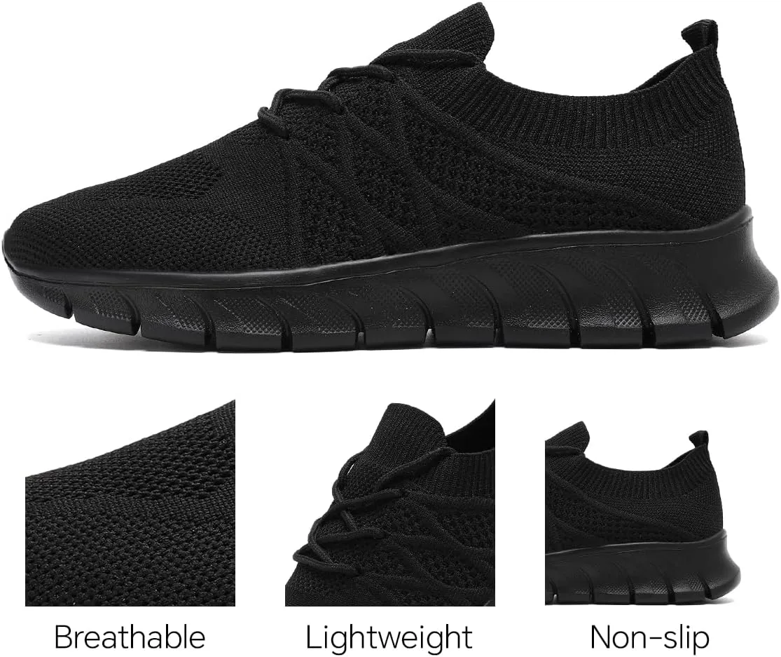 Womens Running Shoes Casual Slip on Breathable Lightweight Walking Tennis Sneakers Comfortable Fashion Athletic Sports Gym Trainers