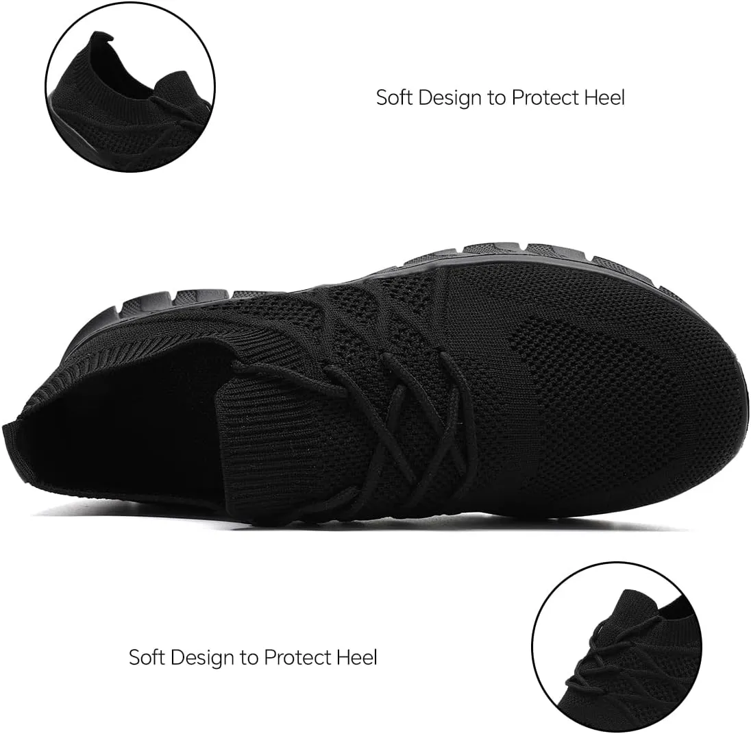 Womens Running Shoes Casual Slip on Breathable Lightweight Walking Tennis Sneakers Comfortable Fashion Athletic Sports Gym Trainers